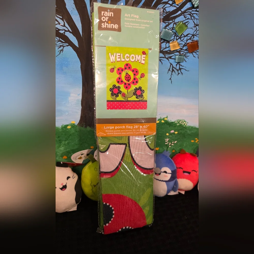 Welcome Ladybug Garden Flag